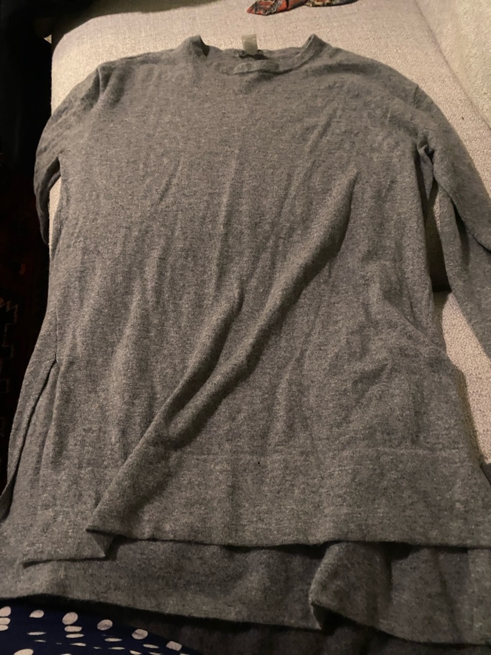 J. Jill Gray Cashmere Crewneck Sweater